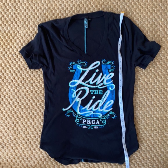 ProRodeo Gear PRCA black V-neck t-shirt - large - Picture 4 of 5